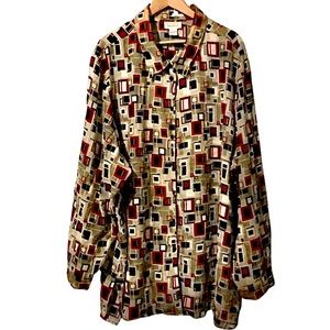 Long Button Up Artsy Shirt